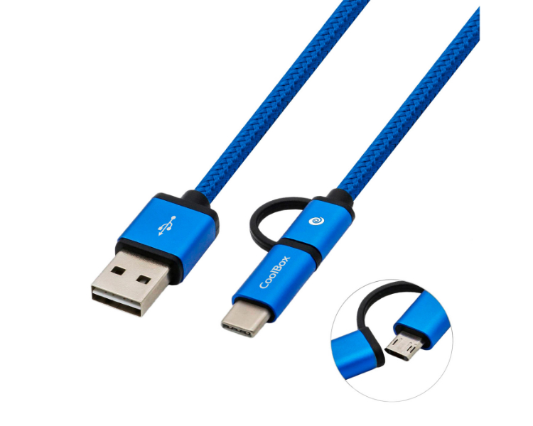 CABLE MULTIUSB 2.0 1M AZUL COOLBOX