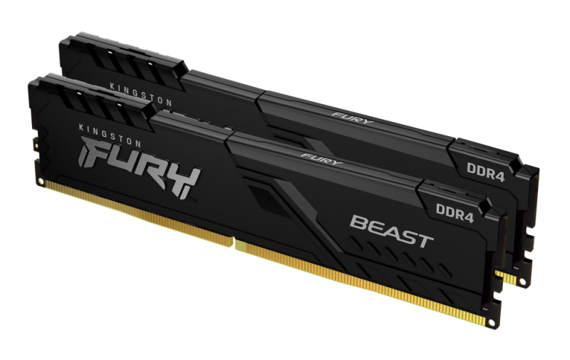 DDR4 KINGSTON 2x 16GB 3600 FURY BEAST NEGRO