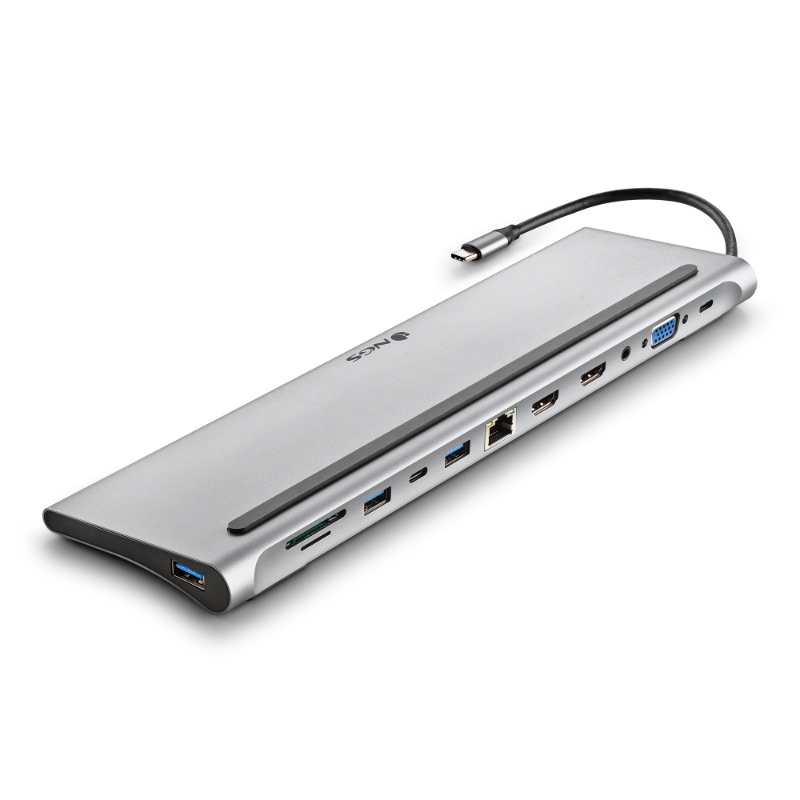 HUB 12 PUERTOS USB-C WONDERDOCK12 GRIS NGS