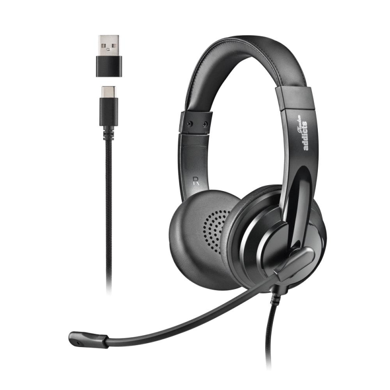AURICULAR VOX 605 USB-C NEGRO NGS