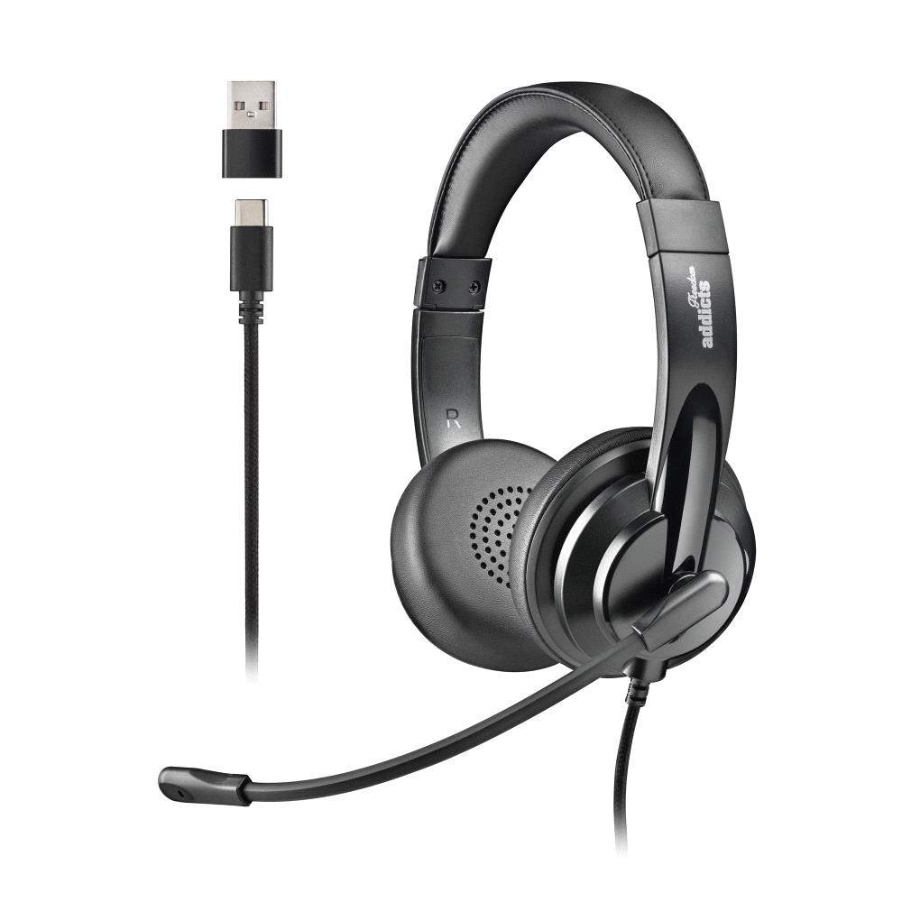 AURICULAR VOX 605 USB-C NEGRO NGS