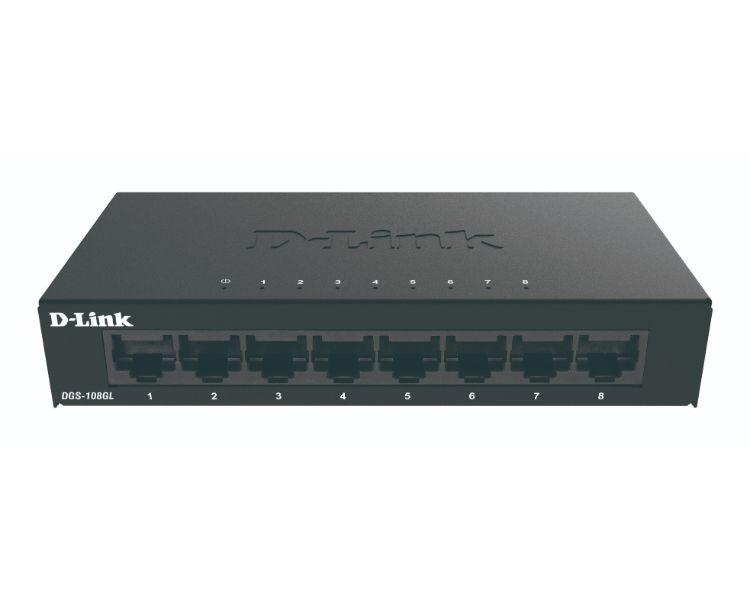 D-LINK SWITCH 8 PUERTOS 10/100/1Gbit METALICO