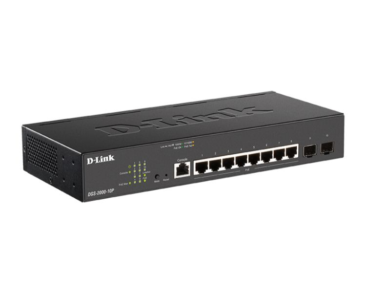 D-LINK SWITCH 8 PUERTOS 10/100/1Gbit w/2 SFP PoE