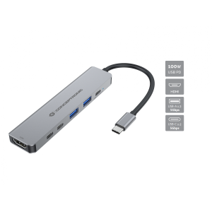 DOCKING USB-C CONCEPTRONIC DONN33G 1xHDMI 1xUSB-C PD 100W 2xUSB-A 3.0 2xUSB-C