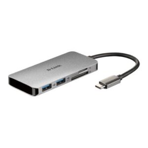 DOCKING USB-C D-LINK DUB-M610 A 1xHDMI 4K 2xUSB-A 3.0 1xUSB-C PD 100W Thunderbolt 3 1xLECTOR DE TARJ