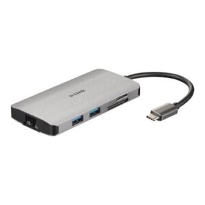 D-Link DUB-M810 Hub USB-C 8 en 1 HDMI/Eth/CardRead