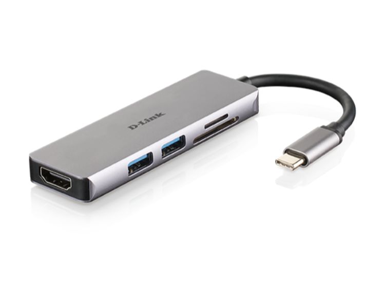 D-LINK DOCKING STATION USB-C 5 EN 1 CON HDMI/LECTOR TARJETAS