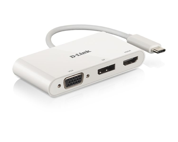 D-LINK DOCKING STATION USB-C A VGA/HDMI/DISPLAYPORT/SUMINISTRO ELECTRICO