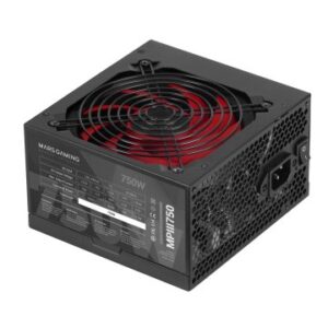 FUENTE DE ALIMENTACION MARS GAMING MPIII 750W, EFICIENCIA 85% PFC ACTIVO VENT 12x12 14db HASW