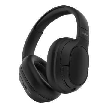 HEADSET BLUETOOTH BELKIN AUD008HQBK CIRCUMAURAL CON CANCELACION RUIDO, CARGA USB-C NEGRO