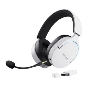 HEADSET BLUETOOTH TRUST GAMING FAYZO GXT 491 BLANCO 25304 BT Y USB 2.4Ghz MICROFONO DESMONTABLE Y F*