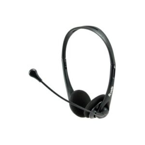 HEADSET EQUIP LIFE CONEXION JACK 3.5MM MICROFONO FLEXIBLE CONTROL DE VOLUMEN Y MUTE COLOR NEGRO