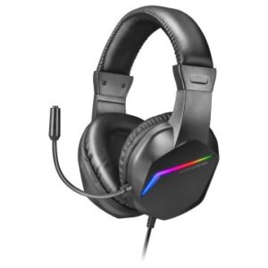 HEADSET MARS GAMING MH122 BLACK ULTRA LIGEROS 184g DRIVERS DE NEODIMO 50mm MICROFONO FLEXIBLE JACK 3