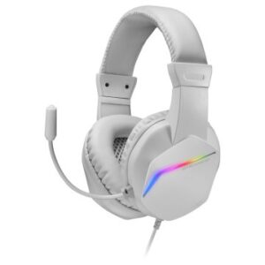 HEADSET MARS GAMING MH122 WHITE ULTRA LIGEROS 184g DRIVERS DE NEODIMO 50mm MICROFONO FLEXIBLE JACK 3