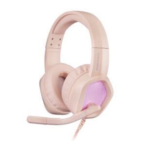 HEADSET MARS GAMING MH320 PINK HI-FI ULTRA-BASS 3D JACK 3.5mm ILUMINACION RGB FLOW (ALIMENTADA POR U