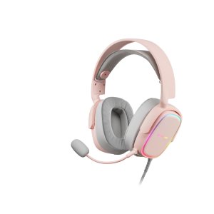 HEADSET MARS GAMING MHAX PINK JACK 3.5mm ALTAVOCES HI-FI DE 53mm MICROFONO EXTRAIBLE ILUMINACION RGB