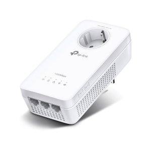 HOMEPLUG WIFI TP-LINK TL-WPA8631P CON PASSTHROUGH 3P GIGA WIFI AC1300 DUALBAND 300 Mbps at 2.4 GHz +