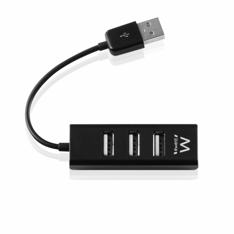 Ewent EW1123 MINI-HUB USB 4 Puertos Negro