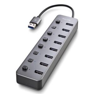 HUB USB 3.0  NGS CON 8 PUERTOS CON INTERRUPTOR INDEPENDIENTE