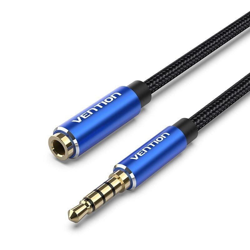 CABLE AUDIO ESTEREO JACK 3.5/M JACK 3.5/H 5 M AZUL VENTION