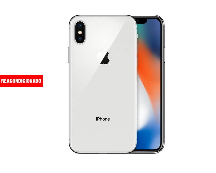 APPLE iPHONE X 64GB SILVER REACONDICIONADO GRADO B