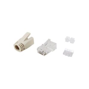 KIT 100 CONECTORES RJ45 EQUIP CATEGORIA 6A 121176 CON CAPUCHON Y GUIA