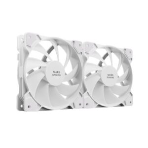 KIT 2xVENTILADOR INTERNO MARS GAMING MF-PROX2 WHITE ULTRA SILENCIOSOS FDB BEARING ANTIVIBRACIÓN