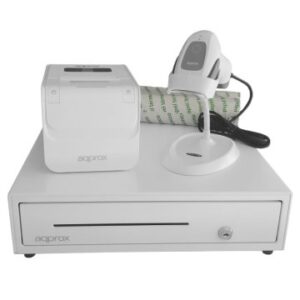 KIT TPV APPROX CAJON APPCASH01 BLANCO + SCAN APPLS22WH + IMP. TERM. APPOS80AMUSEWH + PAPEL CYT8060BP