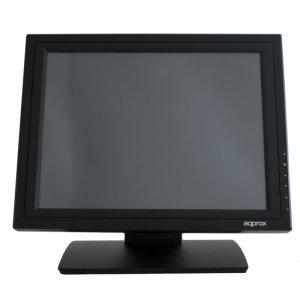(Km0) MONITOR 15" TACTIL RESISTIVA TPV APPROX APPMT15W5 VGA NEGRO 5ms 300cd/m2 TACTIL DE 5 HILOS CON