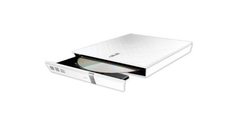 LECTOR GRABADOR CD DVD SLIM ASUS SDRW-08D2S-U EXTERNO BLANCO