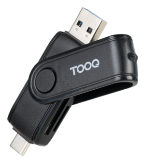 Tooq TQR-3003B Lector USB-C 2.0+USB-A 3.0 SD/TF