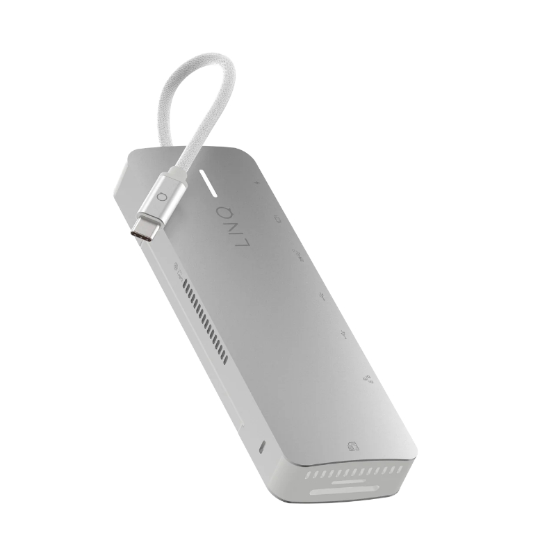 HUB 9 PUERTOS SSD PRO USB-C 140W GRIS LINQ