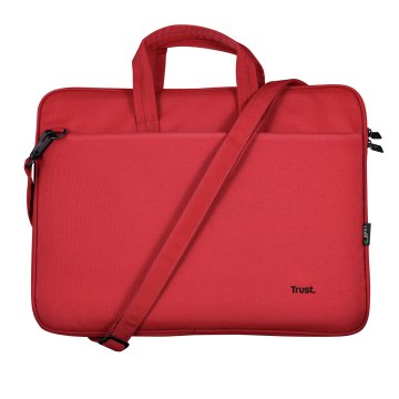 MALETIN DE PORTATIL 16" TRUST BOLOGNA ECO 16" - COMPARTIMENTO PRINCIPAL ACOLCHADO - COLOR ROJO