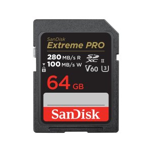 MEMORIA SD 64GB SANDISK EXTREME PRO SDXC UHS-II CLASS V60 READ 280MB/s WRITE 100MB/s