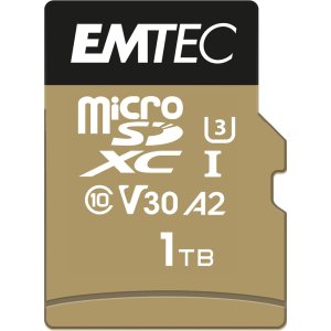 MEMORIA SD MICRO 1TB EMTEC SPEEDIN 100MB/S SD + ADAPTER CLASS 10 UHS1 U3 V30 A2