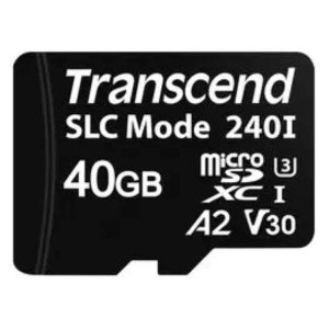 MEMORIA SD MICRO 40GB CLASE 10 TRANSCEND UHS-I U3 HASTA 100/80 MB/s SLC MODE