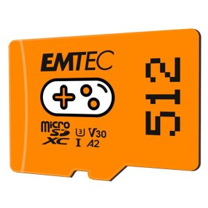 MEMORIA SD MICRO 512GB EMTEC GAMING 100MB/S SD + ADAPTER CLASS 10 UHS1 U3 V30 A2
