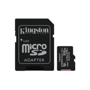 MEMORIA SD MICRO 512GB KINGSTON CLASE 10 + ADAPTADOR CANVAS Select PLUS 100MB/S SDCS2/512GB