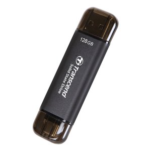 MEMORIA USB-C/USB-A 128GB TRANSCEND SSD USB 10Gbps (ESCRITURA 700MB/sMB/s)  TS128GESD310C