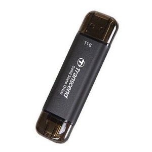 MEMORIA USB-C/USB-A 1TB TRANSCEND SSD USB 10Gbps (ESCRITURA 950MB/s LECTURA 1050MB/s