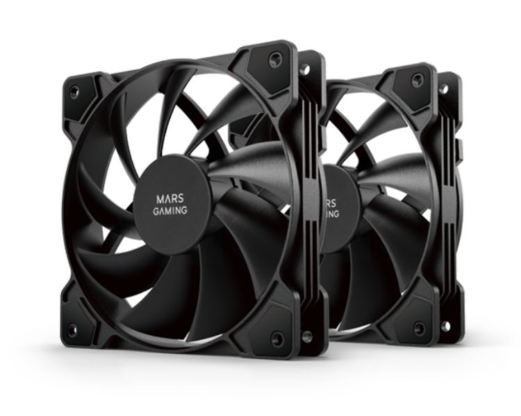 KIT 2 VENTILADORES AUXILIAR MFPWMX2 NEGRO MARS GAMING
