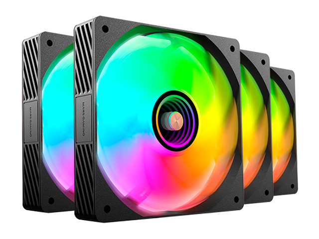 KIT 4 VENTILADORES AUXILIAR MF-SI4KIT A-RGB INFINITY NEGRO MARS GAMING