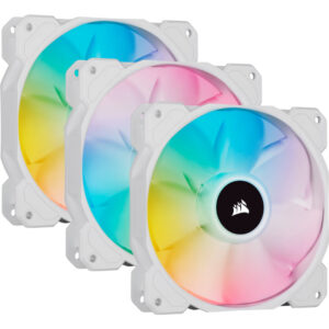 VENTILADOR AUXILIAR SP120 RGB ELITE 120MM WHITE TRIPLE PACK CORSAIR