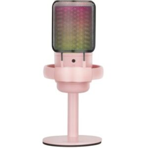 MICRÓFONO DE ESTUDIO PROFESIONAL MARS GAMING MMICSEP ROSA ADC 196KHz 24 bits USB-A/USB-C ILUMINACION