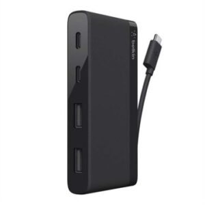 MINIHUB USB-C BELKIN F4U090BTBLK 4 PUERTOS, 2 USB-C, 2 USB-A COLOR NEGRO
