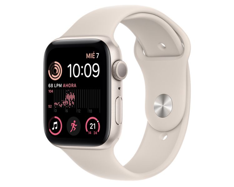 APPLE WATCH SE CAJA ALUMINIO STARLIGHT GPS+CELL 44mm CORREA DEPORTIVA STARLIGHT