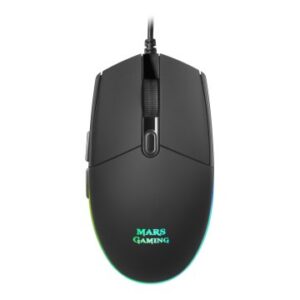 MOUSE MARS GAMING RGB MMG BLACK 3200DPI 6 BOTONES ILUMINACION FLOW SWITCHES HUANO
