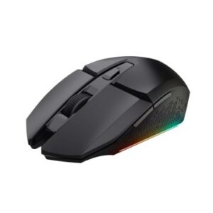 MOUSE TRUST GAMING WIRELESS RGB GXT 110 FELOX ILUMINACION LED, 6 BOTONES, NEGRO 25037