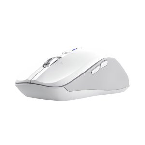 MOUSE TRUST WIRELESS Y BLUETOOTH FERRO BLANCO 3200 DPI AJUSTABLE 9 BOTONES 3 DISPOSITIVOS