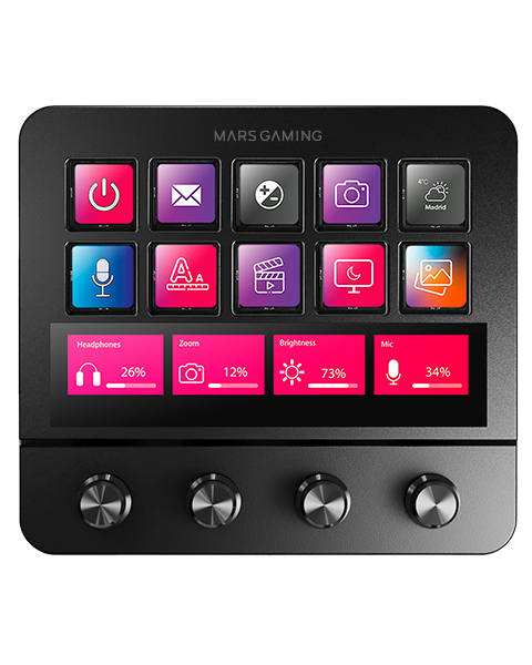 PLATAFORMA DE CONTROL MSD-PRO NEGRO MARS GAMING